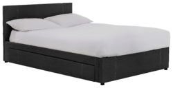 Hygena - Keating 1 Drawer Black - Bed Frame - Kingsize
